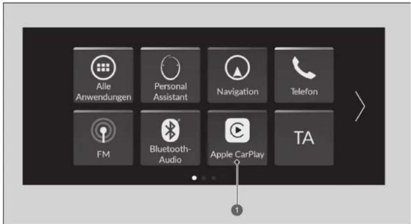 Alle Anwendungen Personal Assistant Navigation Telefon FM Bluetooth- Audio Apple CarPlay TA