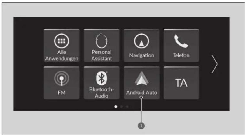 Alle Anwendungen Personal Assistant Navigation Telefon FM Bluetooth- Audio Android Auto TA
