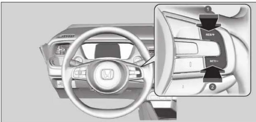 Honda Jazz e:HEV (2021) - So stellen Sie die Geschwindigkeitsbegrenzung ein - 1