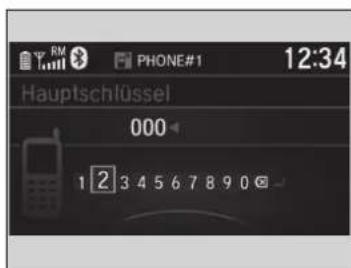 RM PHONE#1 12:34 Hauptschlüssel 000 1 2 3 4 5 6 7 8 9 0