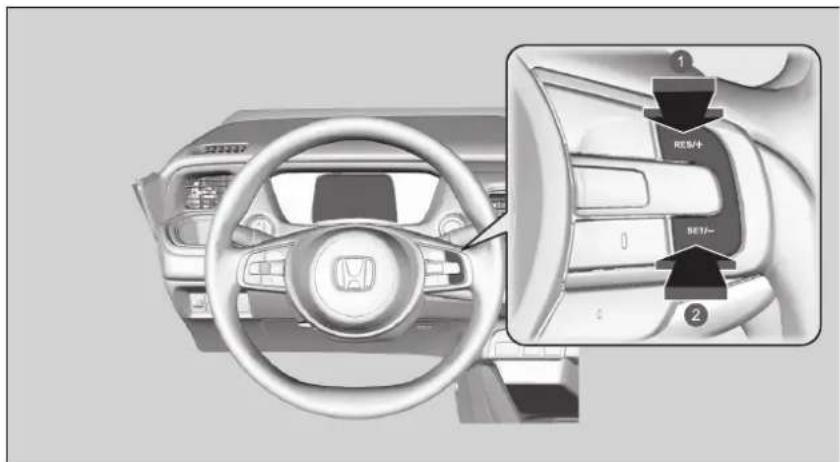 Honda Jazz e:HEV (2021) - So stellen Sie die Geschwindigkeitsbegrenzung ein - 1