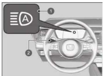 Honda Jazz e:HEV (2021) - ■ Verwendung des Fernlichtassistenten - 1