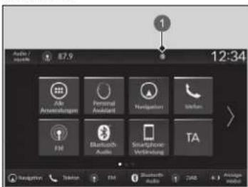 Audio 87.9 12:34 1 12:34 Afs Anwendung Personal Assistant Navigation Mitar FM Bluetooth Audio Smartphone Verbindung TA Navigation Sikaun FM Bluetooth Audio 12:34 Analog Videm