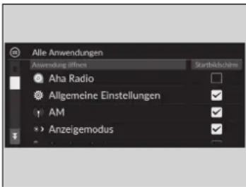 Alle Anwendungen Anwendung öffnen Starbildichim Aha Radio Allgemeine Einstellungen AM Anzeigemodus