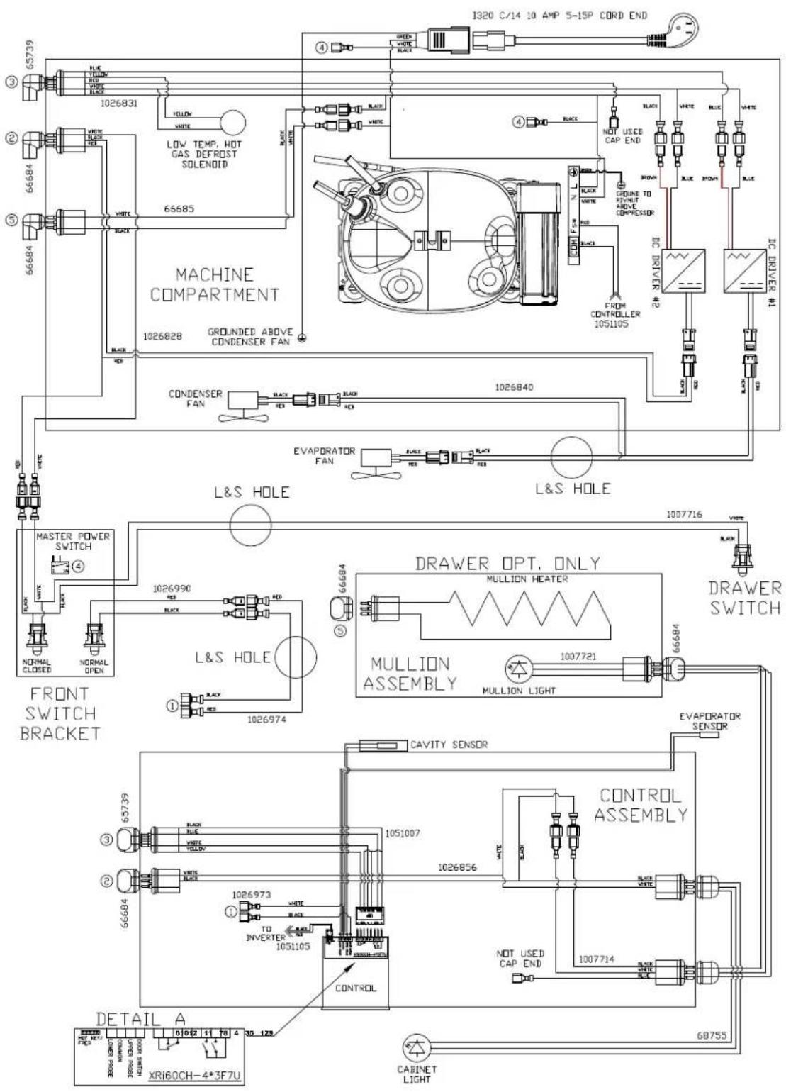 1320 C/14 10 AMP 5-15P CORD END 65739 BLUE YELLOW WHITE GREEN BLACK WHITE 4 SPEED WHITE BLACK BLACK BLACK BLACK BLACK BLACK WHITE BLUE WHITE WHITE 65739 1026831 LOW TEMP, HOT GAS DEFROST SOLENOID 66684 WHITE BLACK WHITE BLACK WHITE 4 SPEED WHITE BLACK WHITE BLACK WHITE BLACK WHITE BLUE WHITE BLUE WHITE 66684 WHITE BLACK WHITE BLACK WHITE 4 SPEED WHITE BLACK WHITE BLACK WHITE 66684 WHITE BLACK WHITE BLACK WHITE 66684 WHITE BLACK WHITE BLACK WHITE 66684 WHITE BLACK WHITE BLACK WHITE 66684 WHITE BLACK WHITE BLACK WHITE 66684 WHITE BLACK WHITE BLACK WHITE 66684 WHITE BLACK WHITE BLACK WHITE 66684 WHITE Black WHITE BLACK WHITE BLACK WHITE 66684 WHITE BLACK WHITE BLACK WHITE 66684 WHITE BLACK WHITE BLACK WHITE 66684 WHITE BLACK WHITE BLACK WHITE 66684 WHITE BLACK WHITE BLACK WHITE 66684 WHITE BLACK WHITE BLACK WHITE 66684 WHITE CABINET LIGHT 1026828 GROUNDED ABOVE CONDENSER FAN 1026840 L&S HOLE L&S HOLE L&S HOLE L&S HOLE L&S HOLE L&S HOLE L&S HOLE L&S HOLE L&S HOLE L&S HOLE L&S HOLE L&S HOLE L&S HOLE L&S HOLE L&S HOLE L&S HOLE L&S HOLE L&S HOLE L&S HOLE L&S HOLE L&S HOLE L&S HOLE L&S HOLE L&S HOLE L&S HOLE L&S HONE METER POWER SWITCH 1026990 1026990 1026990 1026990 1026990 1026990 1026990 1026990 1026990 1026990 1026990 1026990 1026990 1007716 VOUTRER SWITCH 1026974 L&S HOLE L&S HOLE L&S HOLE L&S HOLE L&S HOLE L&S HOLE L&S HOLE L&S HOLE L&S HOLE L&S HOLE L&S HOLE L&S HOLE L&S HOLE L&S HOLE L&S HOLE L&S HOLE L&S HOLE L&S HOLE L&S HOLE L&S HOLE L&S HOLE L&S HOLE L&S HOLE L&S HOLE L&S HOLT 1026974 MULLION ASSEMBLY MULLION HEATER 1007721 MULLION LIGHT EVAPOATOR SENSOR CAVITY SENSOR CONTROL ASSEMBLY 1051007 1026856 NOT USED CAP END NOT USED CAP END 1007714 1026856 1051007 1026856 1051007 1026856 1051007 1026856 1051007 1026856 1051007 1026856 1051007 1026856 1051007 1051007 1026856 1051007 1026856 1051007 1051007 1026856 1051007 1026856 1051007 1051007 1026856 10.5.129 DETAIL A XRI6OCH-4*3F7U CABINET LIGHT