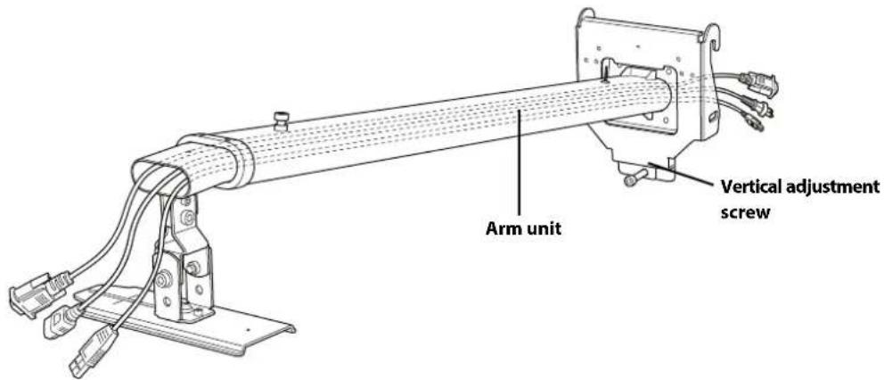 Arm unit Vertical adjustment screw
