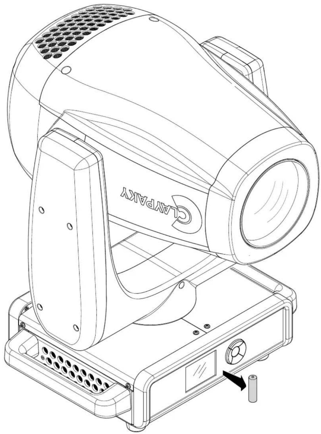 Claypaky Arolla Profile MP - - Battery removal - 1
