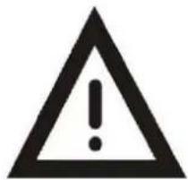 Warning symbol with exclamation mark inside a triangle