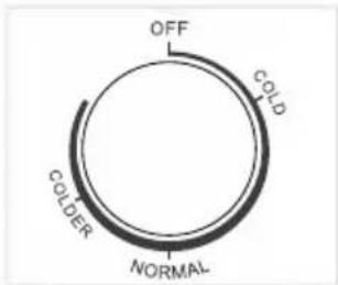 OFF COLD COLDER NORMAL