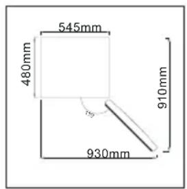 545mm 480mm 910mm 930mm