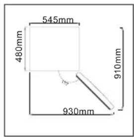 545mm 480mm 910mm 930mm