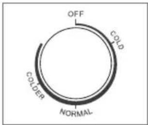 OFF COLD COLDER NORMAL