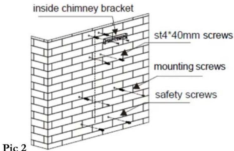 inside chimney bracket st4*40mm screws mounting screws safety screws Pic 2