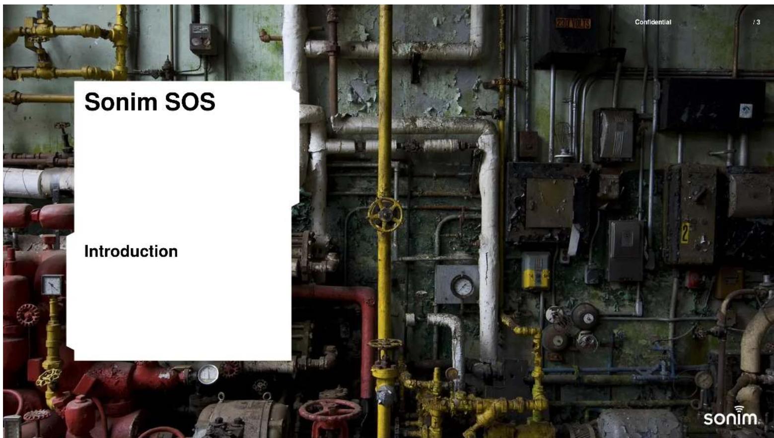 Sonim SOS Introduction. Confidential. 13. Sonim.
