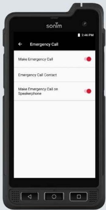 sonim Emergency Call Make Emergency Call Emergency Call Contact Make Emergency Call on Speakerphone