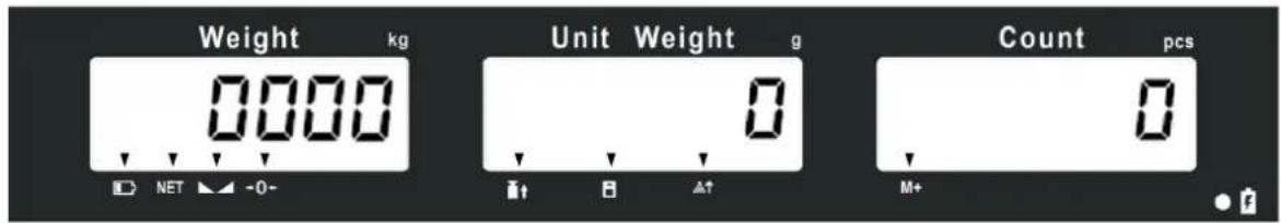 Weight kg 0000 Unit Weight g 0 Count pcs NET -0- ↑ ↑ M+