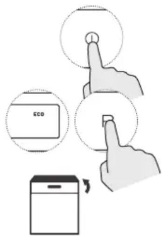 Diagram illustrating finger pressing and scanning process with a 'SCO' label, showing step-by-step instructions.