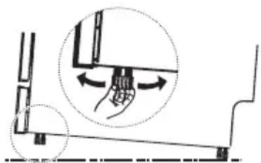 KKT Kolbe DW601S - Height adjustment of the levelling feet - 1