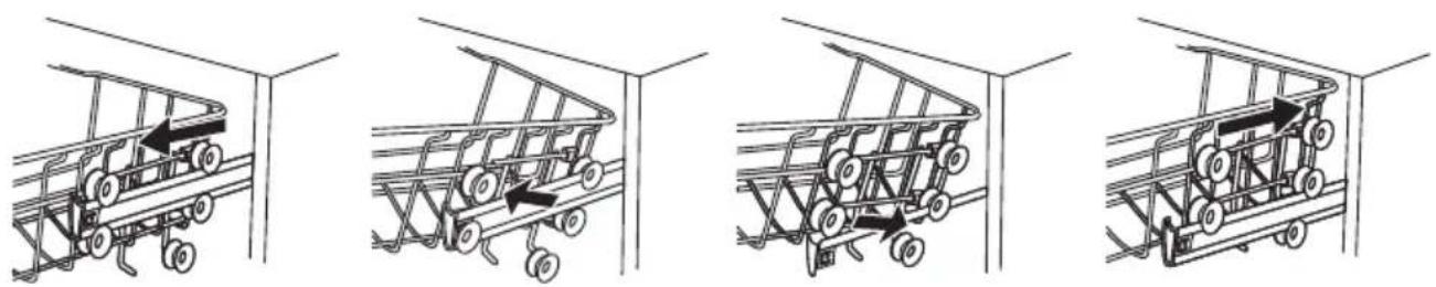 KKT Kolbe DW601S - Height adjustment of the upper basket - 1