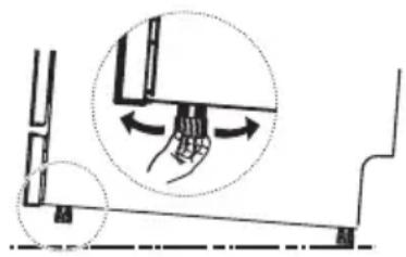 KKT Kolbe DW4505FS - Height adjustment of the levelling feet - 1