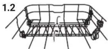 KKT Kolbe DW4504VI - Folding back the rack shelves in the lower basket - 2