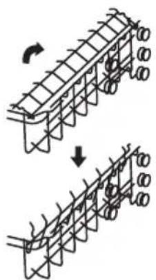 KKT Kolbe DW4504VI - Adjusting the cup rack on the upper basket - 1