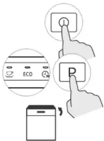 Diagram illustrating eco-friendly home appliances with icons and labels, showing finger pressing keys and a battery.