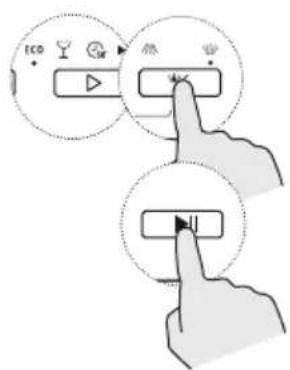Diagram showing two finger states of a media control interface with icons for ECO, Wi-Fi, and video player controls.