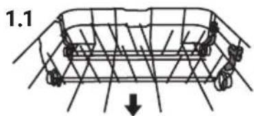 KKT Kolbe DW401W - Anpassen der Geschirrhalter im Unterkorb - 1