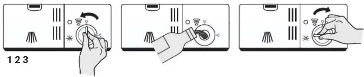KKT Kolbe DW601ED - Filling / refilling the rinse aid container - 1