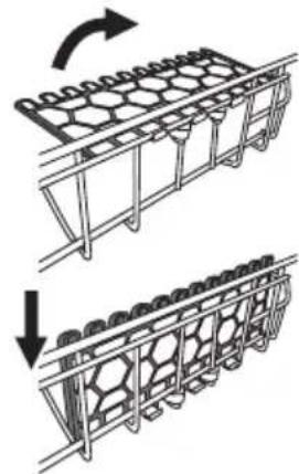 KKT Kolbe DW601ED - Adjusting the cup rack on the upper basket - 1