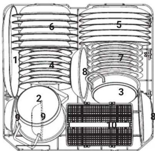 Technical diagram of a mechanical assembly with numbered components for identification