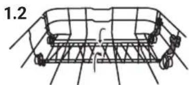 KKT Kolbe DW4504ED - Folding back the rack shelves in the lower basket - 2