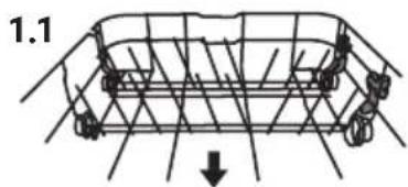 KKT Kolbe DW4504ED - Anpassen der Geschirrhalter im Unterkorb - 1