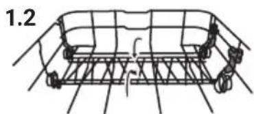 KKT Kolbe DW401S - Folding back the rack shelves in the lower basket - 2