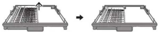KKT Kolbe DW616FS - Anpassung des Besteckfachs für erhöhten Platzbedarf im Oberkorb - 3