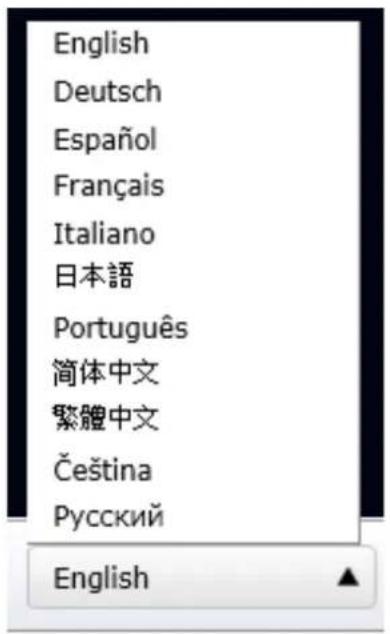 English Deutsch Español Français Italiano 日本語 Português 简体中文 繁體中文 Čeština Русский English