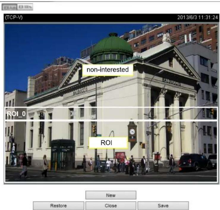 (TCP-V) 2013/6/3 11:31:24 non-interested ROI_0 ROI New Restore Close Save