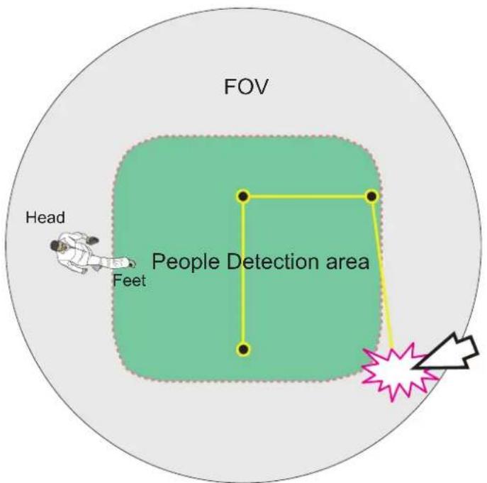 FOV Head Feet People Detection area