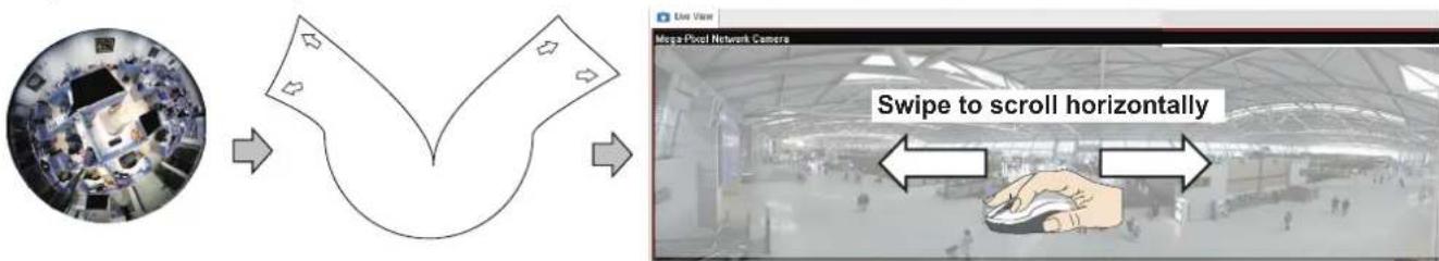 Live View Mega Pixel Network Camera Swipe to scroll horizontally