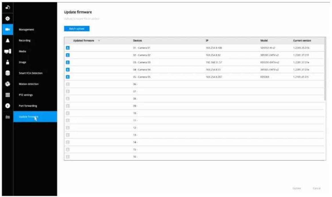 Update firmware Inflow: https://www.frmware.io/ Watch up/ise Updated firmware Devices IP Model Current version 01 - Camera 01 169.254.8.108 SDV161-HP-v2 1.2201.35.01e 02 - Camera 02 169.254.8.92 DB9391-HDTV-v2 1.2201.37.01f 03 - Camera 03 192.168.51.57 FD9391-BHTV-v2 1.2201.37.01e 04 - Camera 04 169.254.8.53 DB9395-HDTV-v2 1.2201.37.01e 05 - Camera 05 169.254.8.207 FD9369 1.2191.41.01i 06 - 07 - 08 - 09 - 10 - 11 - 12 - 13 - 14 - 15 - 16 - Update Cancel
