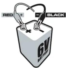 RED + BLACK 6V BATTERY