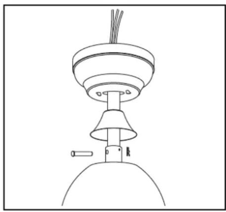 V-TAC VT-6054-4 - INSTALLATION OF THE DOWN ROD AND HANGER BALL - 2