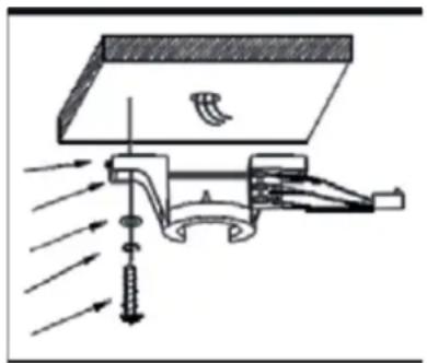 V-TAC VT-6054-4 - screw head > round washer > spring washer > mounting bracket > ceiling. - 1