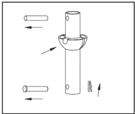 V-TAC VT-6054-4 - INSTALLATION OF THE DOWN ROD AND HANGER BALL - 1