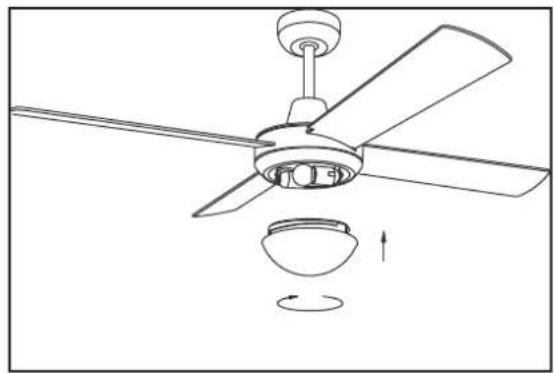 V-TAC VT-6054-4 - INSTALLING THE LED LIGHT AND GLASS SHADE - 2