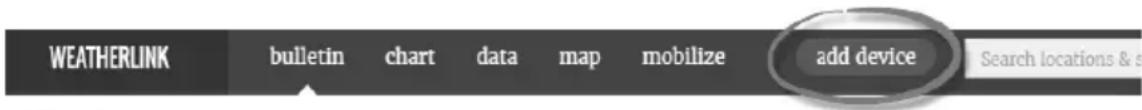 WEATHERLINK bulletin chart data map mobilize add device Search locations & Search locations & s