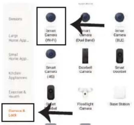 Sensors Large Home App... Small Home App... Kitchen Appliances Exercise & Health Camera & Lock Smart Camera (46) Smart Camera (Dual Band) Smart Camera (BLE) Smart Camera Deckbell Camera Smart Doorbell Smart Doorbell Floodlight Camera Base Station