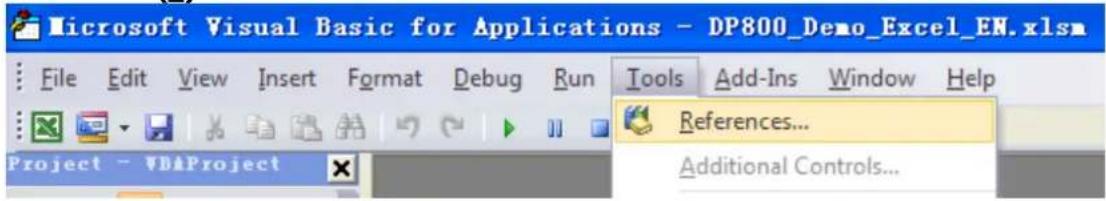Microsoft Visual Basic for Applications - DP800_Demo_Excel_EN.xlsx File Edit View Insert Format Debug Run Tools Add-Ins Window Help References... Additional Controls...