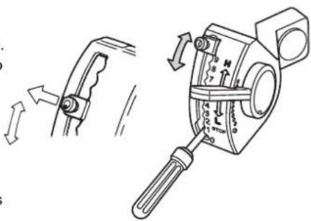 Technical diagram showing mechanical assembly with labeled parts and directional arrows indicating motion or movement